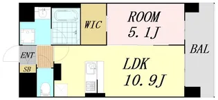 アストラルグラミ阿倍野【7階】の間取り