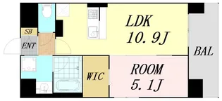 アストラルグラミ阿倍野【2階】の間取り