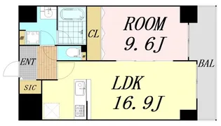 Vesta京町堀【8階】の間取り