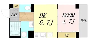 GARDENIA天王寺南【4階】の間取り