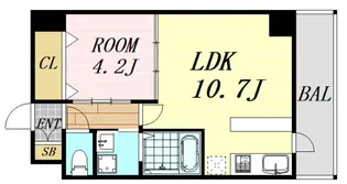第7アローズ江坂公園【10階】の間取り