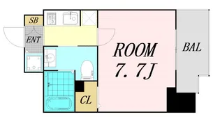 スワンズ江戸堀ウエストパーク【8階】の間取り