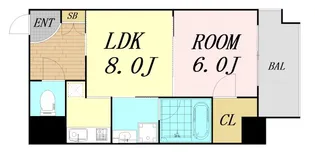 サムティ難波グレイス【9階】の間取り