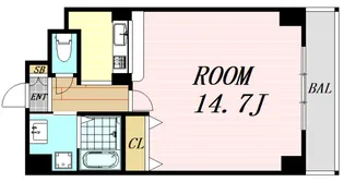 ブラーヴォ扇町【3階】の間取り