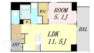 JP noie 上町台龍造寺【6階】の間取り