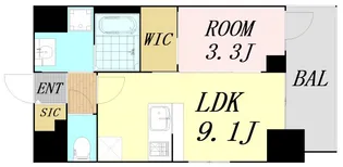 S-RESIDENCE松屋町asence【3階】の間取り