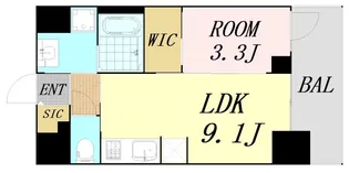 S-RESIDENCE松屋町asence【3階】の間取り