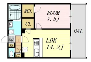 ルクレ阿波座レジデンス【10階】の間取り