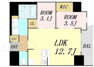 コンフォリア・リヴ北浜高麗橋【5階】の間取り