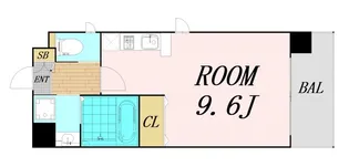 アーバンフラッツ上町【8階】の間取り