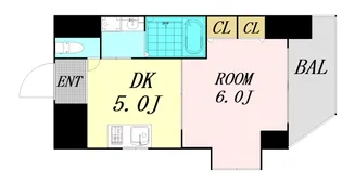 シーナリ江坂【4階】の間取り