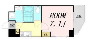 エイペックス京町堀Ⅱ【6階】の間取り