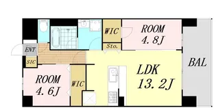 スプランディッド難波Ⅶ(セブン)【2階】の間取り