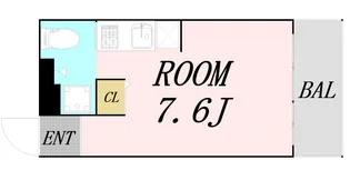 是空NAMBA NISHI【8階】の間取り