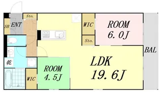 グリーンコート淡路【3階】の間取り
