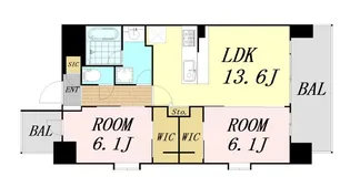 スプランディッド難波VII(セブン)【4階】の間取り