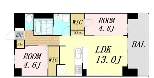 スプランディッド難波VII(セブン)【10階】の間取り