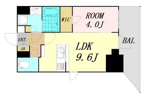 クレストコート靱公園 THE CLASS【4階】の間取り
