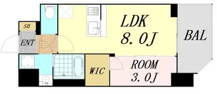 エスリード大阪城EAST【13階】の間取り