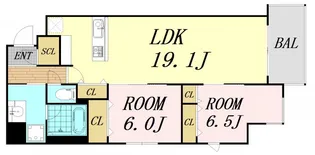 リアライズ天満橋【5階】の間取り