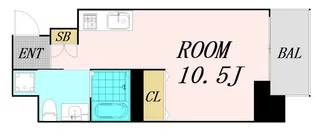 フレアコート北浜【8階】の間取り