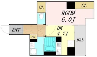 アスティオン大手通【3階】の間取り
