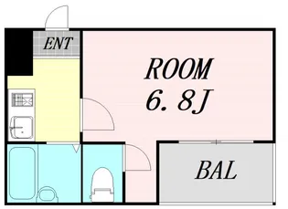 ジオナ新大阪【6階】の間取り