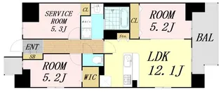 スプランディッド大阪NAMBA LINE【5階】の間取り