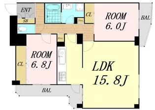 グランツ新大阪【2階】の間取り