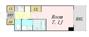 M-RESIDENCE新大阪Garden【9階】の間取り