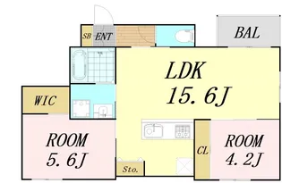 PISTA豊里【1階】の間取り