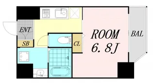 RIVER PARK FRONT天神橋【2階】の間取り