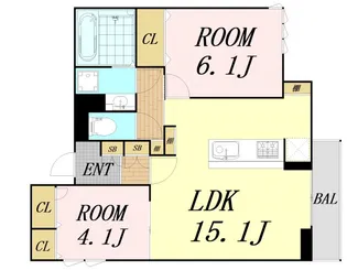 スペチアーレ城北公園【2階】の間取り