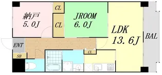 北梅田パークレジデンス【10階】の間取り