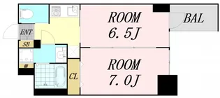 コンフォリアリヴ新大阪ウェスト【8階】の間取り