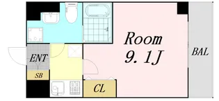 エスリード福島駅前第2【3階】の間取り