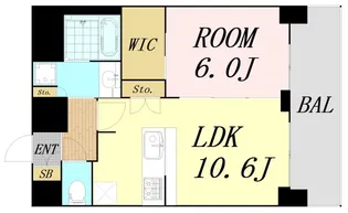 プレサンス九条グランデリーヴ【15階】の間取り