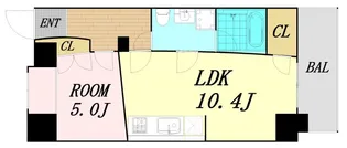 URBAN FLATS中之島【6階】の間取り