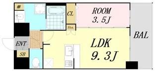 プレサンス野江内代ペルティエ【12階】の間取り