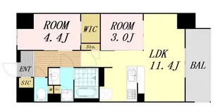 アーバネックス東梅田【7階】の間取り