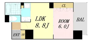 リーガル南堀江【5階】の間取り
