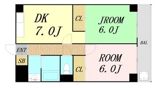 フローライト豊里Ⅰ【4階】の間取り