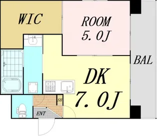 CITY SPIRE十三東【7階】の間取り