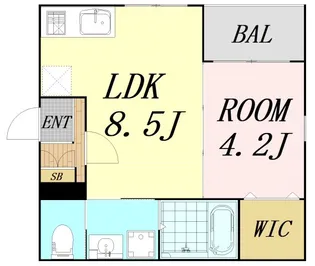 ハーモニーテラス大野【1階】の間取り