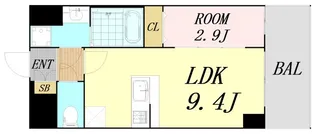 Alivis Shimo-Shinjo SoL TERRACE【2階】の間取り