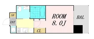 エスライズ北堀江スワン【8階】の間取り