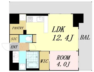 S-RESIDENCE松屋町asence【5階】の間取り