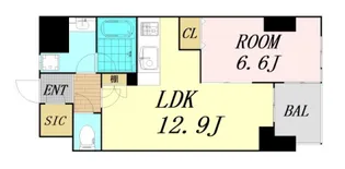 アーデンタワー北堀江【4階】の間取り
