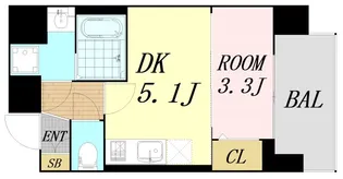 ソルテラス阿波座ウィズ【11階】の間取り