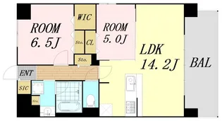 グランヴィラッセ北梅田【2階】の間取り
